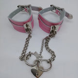 Harajuku Punk Charm Leather Bracelet with Heart Lock
