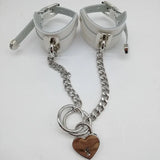 Harajuku Punk Charm Leather Bracelet with Heart Lock