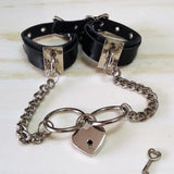 Harajuku Punk Charm Leather Bracelet with Heart Lock