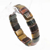 Natural Tiger Eyes Stone Bead Bracelet 7.5inch