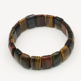 Natural Tiger Eyes Stone Bead Bracelet 7.5inch