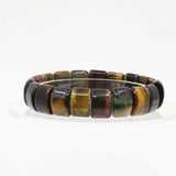 Natural Tiger Eyes Stone Bead Bracelet 7.5inch