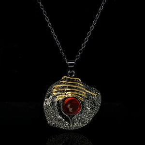 Women's Unique Red Gem Pendant Necklace