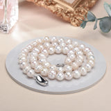 Baroque Pearl Necklace 925 Sterling Silver Women's Gift