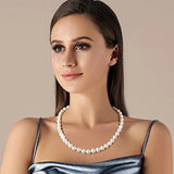 Baroque Pearl Necklace 925 Sterling Silver Women's Gift
