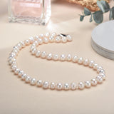 Baroque Pearl Necklace 925 Sterling Silver Women's Gift