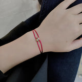 Adjustable Size Rope Bracelet Tiny Circle Metal Hand Chain Jewelry