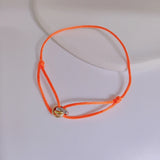 Adjustable Size Rope Bracelet Tiny Circle Metal Hand Chain Jewelry