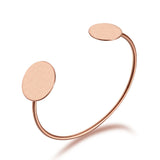 Hot Rose Ellipse Titanium Bracelet For Women Girls