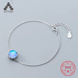 Adjustable Zircon Pendants Bracelet -925 Sterling Silver