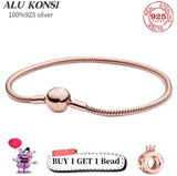 925 Silver Bracelet for Women with Charms Bangle