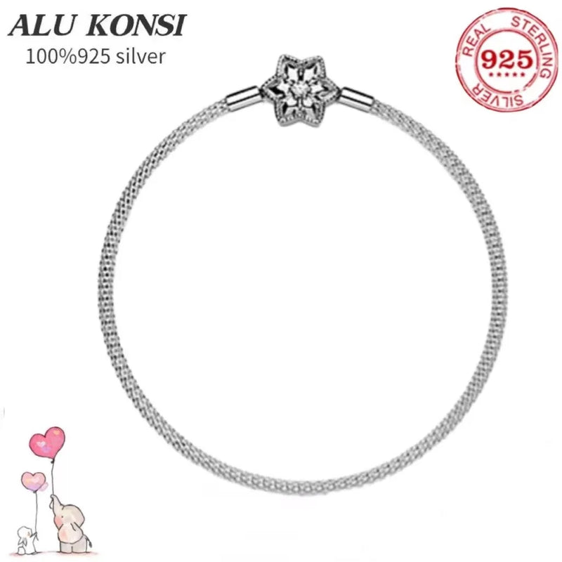 925 Sterling Silver Pan Bracelet for Women