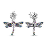 925 Silver Infinite Zircon Stud Earrings DIY Jewelry Women