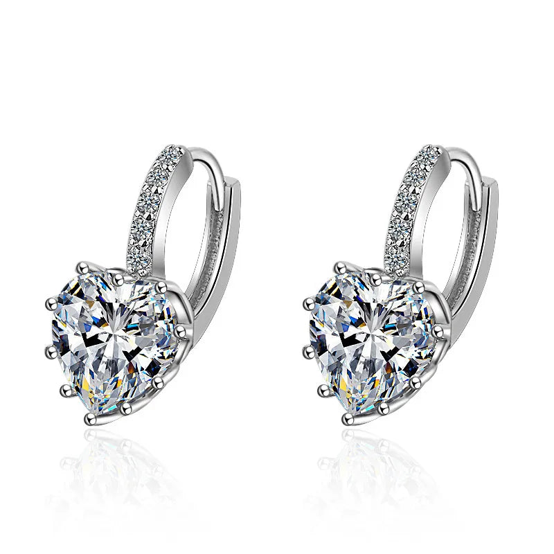 925 Silver Opal Planet Star Drop Earring Women Jewelry