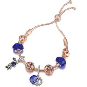 Adjustable Charm Bracelet with Astronaut Pendant for Women