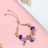 Adjustable Charm Bracelet with Astronaut Pendant for Women