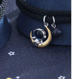 S925 Silver Hug Star Chasing Moon Bracelet Jewelry Gift