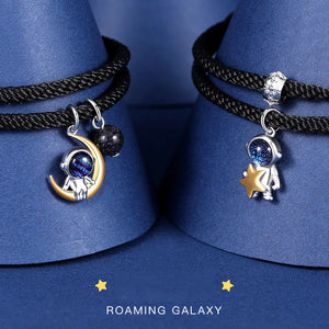 S925 Silver Hug Star Chasing Moon Bracelet Jewelry Gift