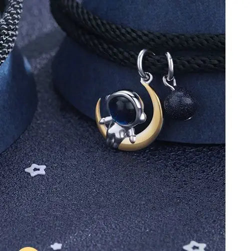 S925 Silver Hug Star Chasing Moon Bracelet Jewelry Gift