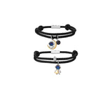 S925 Silver Hug Star Chasing Moon Bracelet Jewelry Gift