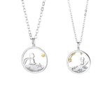Hot Couple Silver S925 Little Prince Fox Pendant Necklace X203