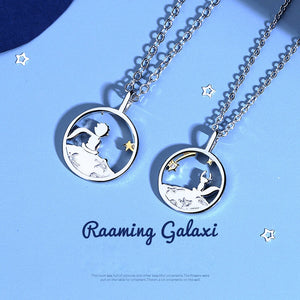 Hot Couple Silver S925 Little Prince Fox Pendant Necklace X203