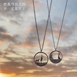 Hot Couple Silver Love Pendant Necklace X225
