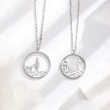 Hot Couple Silver Love Pendant Necklace X225