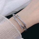 Full Diamond Opening Adjustable Bracelet Hand Jewelry Women's Hand Bracelets