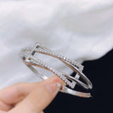 Full Diamond Opening Adjustable Bracelet Hand Jewelry Women's Hand Bracelets