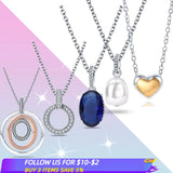 925 Sterling Silver Crown Zircon Pendant Necklace