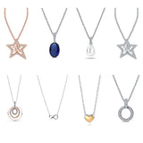 925 Sterling Silver Crown Zircon Pendant Necklace