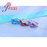 Austrian Crystal 925 Sterling Silver Engagement Ring