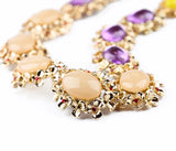 Hot Pendant Opal Necklace Purple Stone Women