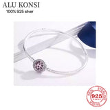 925 Sterling Silver Pan Bracelet Magic Land Charms Bangle