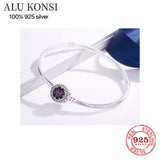 925 Sterling Silver Pan Bracelet Magic Land Charms Bangle