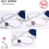 925 Sterling Silver Pan Bracelet Magic Land Charms Bangle