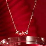 Hot Rose Personality Koi Women's Necklace X406