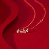 Hot Rose Personality Koi Women's Necklace X406