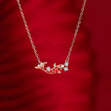 Hot Rose Personality Koi Women's Necklace X406