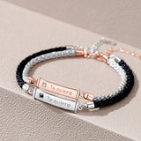 TE QUIERO Couple Bracelet in Hot Silver And Rose - Jewelry Gift
