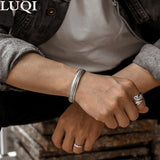 Silver Braided Pattern Retro Bracelet