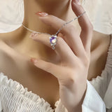 Silver Bowtie Cat Moonstone Pendant Necklace for Women