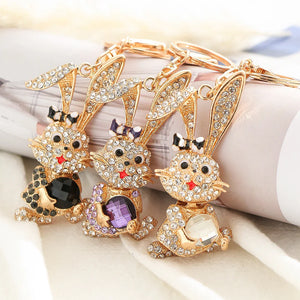 Rabbit Key Chain Alloy Bag Pendant Cartoon Gift