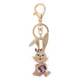 Rabbit Key Chain Alloy Bag Pendant Cartoon Gift
