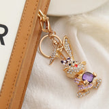 Rabbit Key Chain Alloy Bag Pendant Cartoon Gift