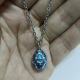 Enamel Easter Christmas Egg Pendant Necklace