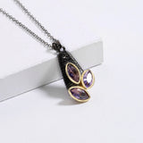 Purple Zircon Pendant Necklace 925 Stamp Jewelry
