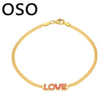 S925 Sterling Silver All-match Letters Women's Bracelet