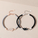 Silver Zircon Angel Devil Wing Couple Bracelet S270
